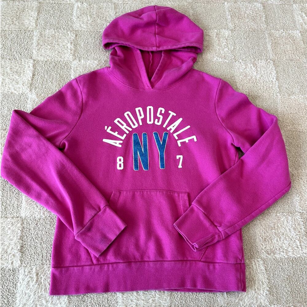 Aeropostale Womens Large pink pullover graphic hoodie